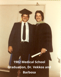 1982 Medical School Graduation, Dr. Vekkos and Barbosa